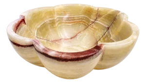 Rare Hand-Carved Floral Onyx Vessel Sink | Luxury Natural Bathroom Basin