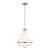 Amber Lewis for Visual Comfort Signature Wesley 15" Pendant in Polished Nickel with White Glass For Sale