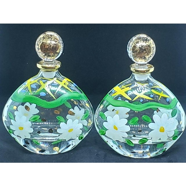 1950's Royal Limited Hand Painted Perfume Bottles Pair For Sale In Phoenix - Image 6 of 8
