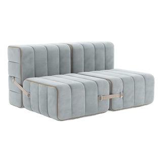 Curt Modular Set - Flexible 2-Seater - Barcelona - River - V3347/33 (Light Blue) by Ambivalenz, Set of 4 For Sale