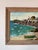Vintage Impressionist Coastal Harbor Oil Painting on Canvas - Framed For Sale - Image 4 of 18