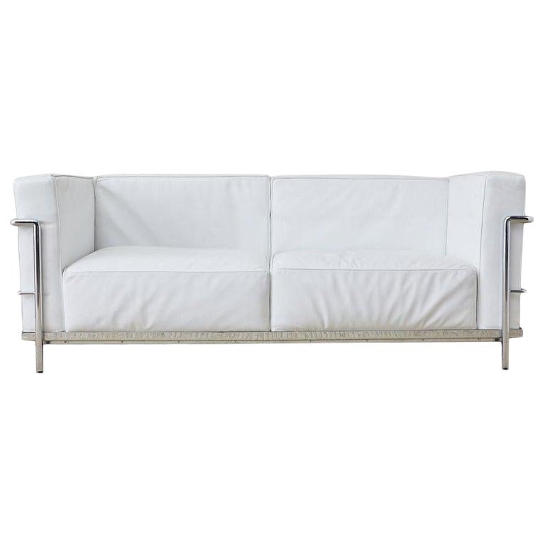 Le Corbusier Lc3 Style Two Seat Sofa By Mobelaris Chairish