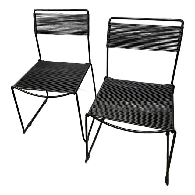 Vintage Italian “Spaghetti” Side Chairs Attributed to Giandomenico Belotti - A Pair For Sale