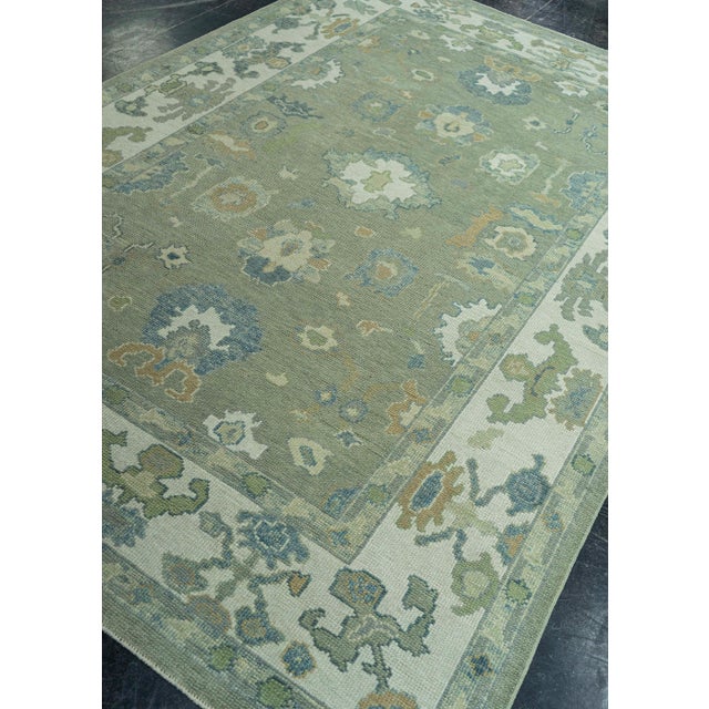Turkish Oushak Rug 6'1" x 9'1" #19127 For Sale In Houston - Image 6 of 8
