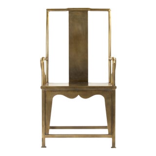 Allington Arm Chair in Gold For Sale