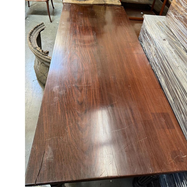 Anglo Indian Rosewood Rectangular Dining Table For Sale In Denver - Image 6 of 12
