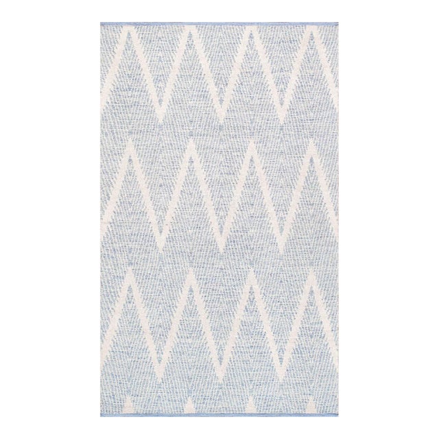 Pasargad Home Simplicity Aqua Cotton Area Rug- 9' 0" X 12' 0" For Sale