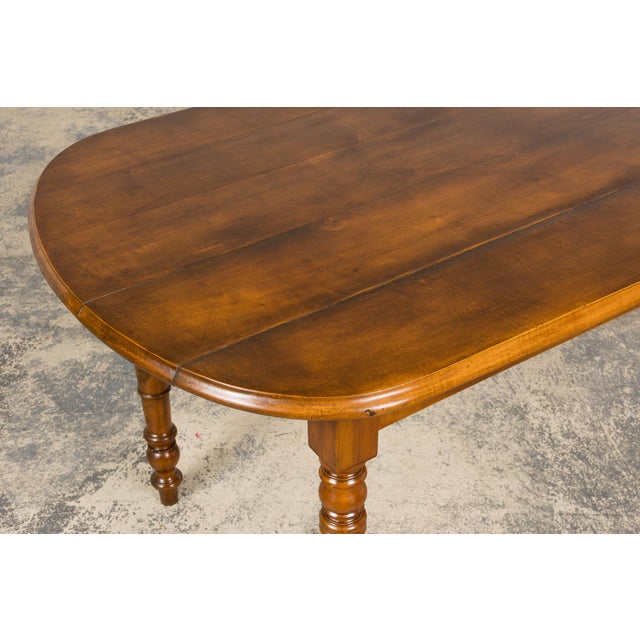 French Provincial Fruitwood Farmhouse Dining Table For Sale - Image 10 of 16