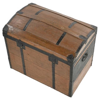 Steel Wooden Transport Trunk For Sale