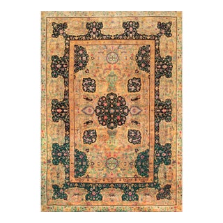 Nazmiyal Collection Antique European Floral Rug For Sale