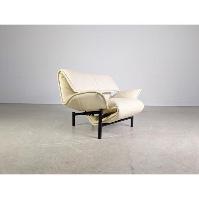 Veranda Lounge Chair in Leather by Vico Magistretti for Cassina, 1980s For Sale - Image 5 of 17