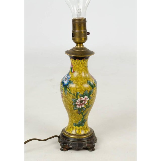 Antique Chinese Cloisonne Vase Yellow Table Lamp Chairish