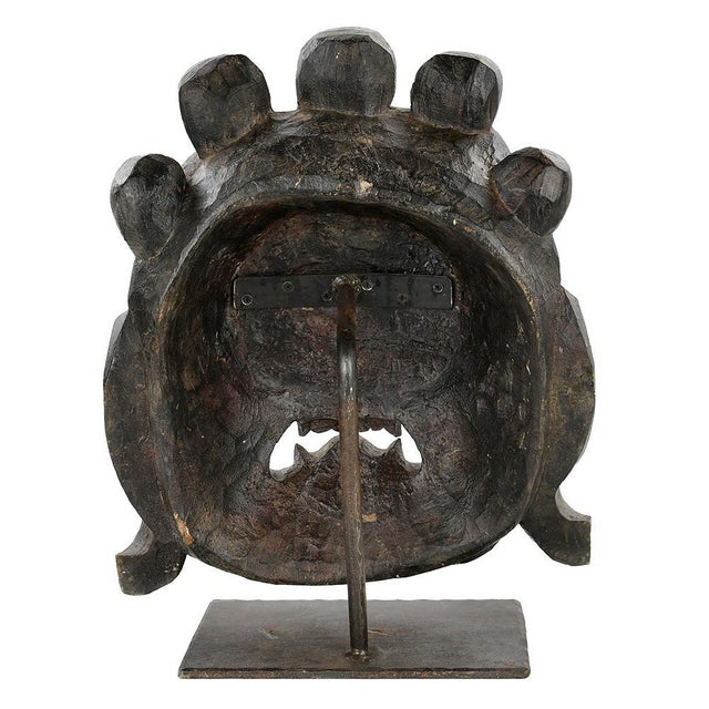 Sculpted Wooden Mask Representing Mahakala Bhairava For Sale - Image 6 of 7