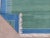 Handmade Green and Blue Geometric Cotton Rug For Sale - Image 10 of 11