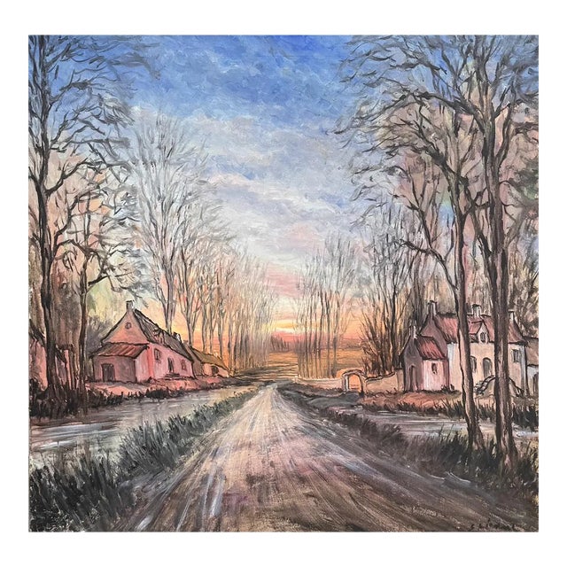 Original Roger Etienne French Landscape Oil Painting For Sale