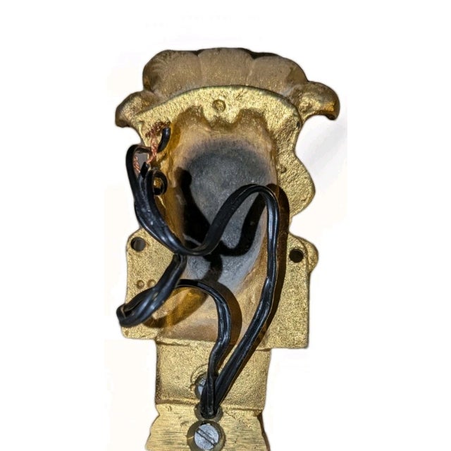 1960's French Regency Gilt and Patinated Bronze Wall Sconce Maison Bagues a - Pair For Sale - Image 11 of 12