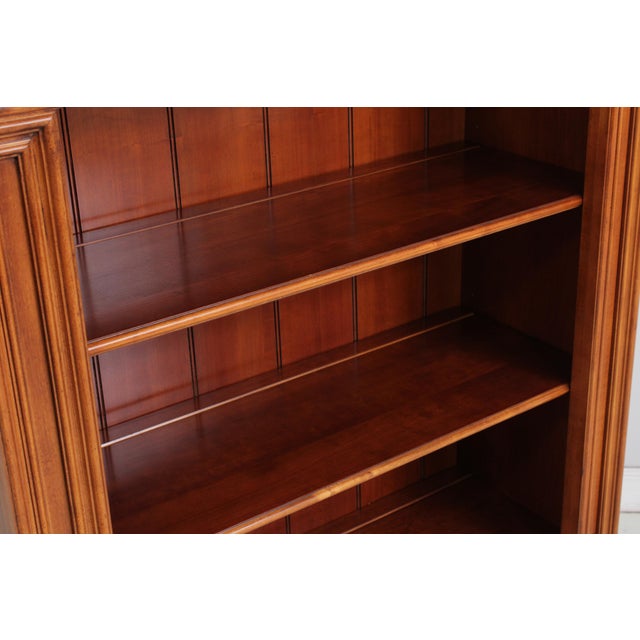 Pair of Lexington Irish Country Cherry Tall Bookcases For Sale In Philadelphia - Image 6 of 18