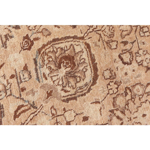 Authentic Early 20th Century Persian Tabriz Handmade Wool Carpet For Sale - Image 10 of 11