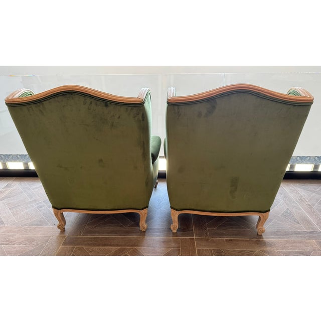 Antique French Wing Armchairs, 1880, Set of 2 For Sale - Image 6 of 14