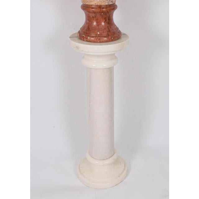 Vintage Portrait Bust of Roman Emperor Otho on Pedestal, 20th Century, Carrara For Sale - Image 4 of 18