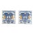 Dutch Delft Blue and White Porcelain Tiles With Heraldic Coat of Arms, Pair For Sale