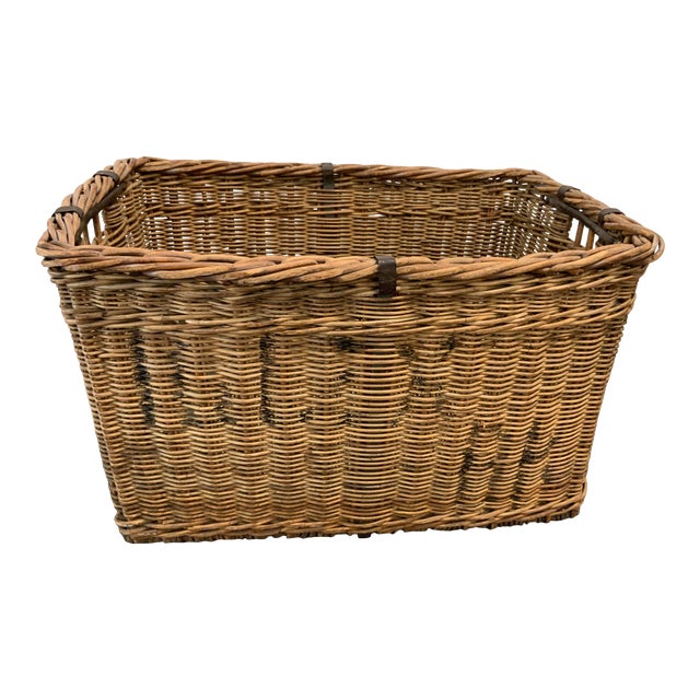 Vintage Mid Century Basket Chairish