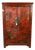 Early 19th Century Hand Painted Red Lacquer Cabinet For Sale