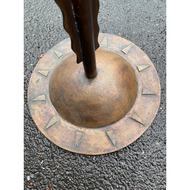 Round Bronze Base Side Table in the style of Diego Giacometti, 1960s For Sale - Image 4 of 8