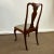 Burnt Umber 1980s Vintage Hollywood Regency Mahogany Queen Anne Side Chair For Sale - Image 8 of 11