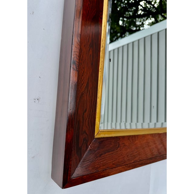English Edwardian Rosewood Wall Mirror With Carved Frame, Circa 1901 For Sale - Image 13 of 15