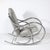 Metal Mid-Century Tubular Chrome Rocking Chair With Holly Hunt Upholstery For Sale - Image 7 of 13