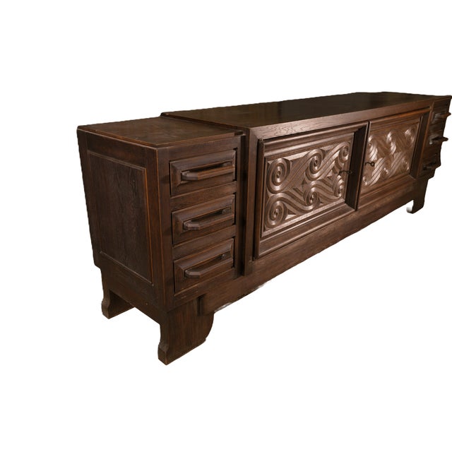 Large Oak Sideboard by André Le Picard, 1950s For Sale - Image 3 of 15
