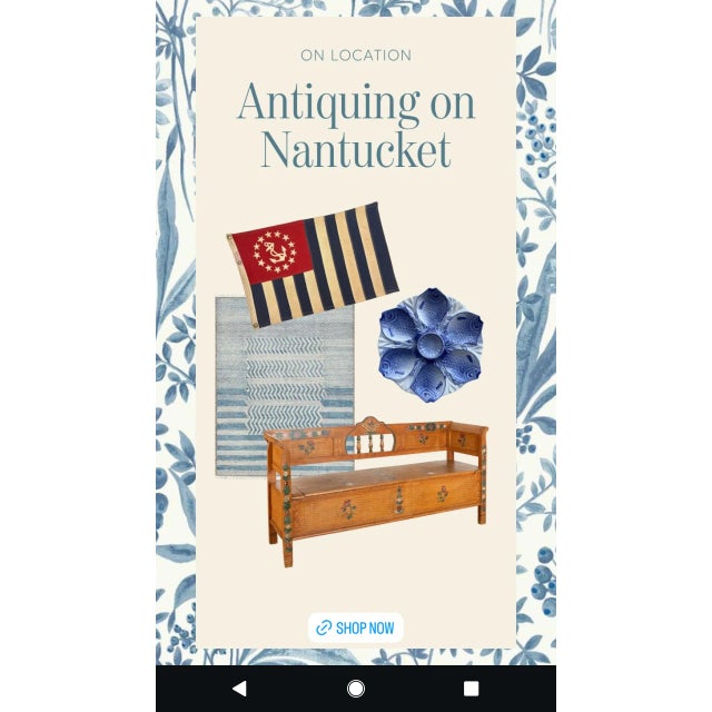 Vintage Folk Art Hand Painted Oak Hall Chair Bench For Sale - Image 18 of 18