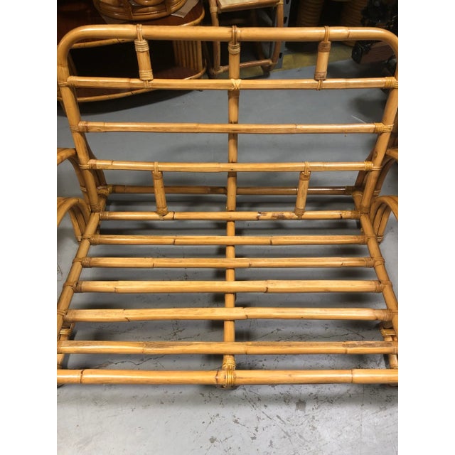 1940s 1940s Restored Rattan Double Horseshoe Settee - Pair For Sale - Image 5 of 12