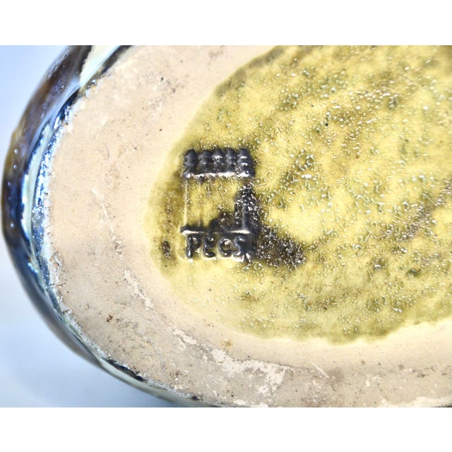 Ceramic Large Zsolnay Brutalist Pirogranite Ceramic Vase 1960s Rare For Sale - Image 7 of 7