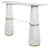 Console Table in Marble with Brass Details For Sale