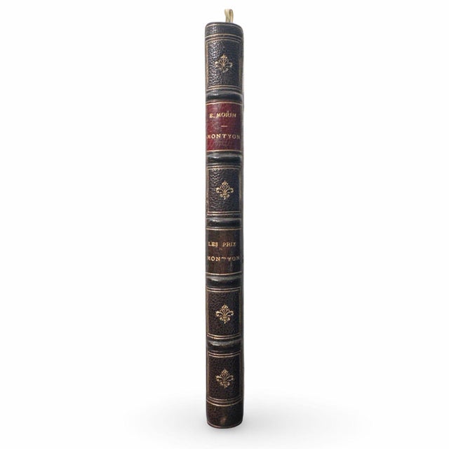 A petite marvel from 19th-century Paris, this 1867 leather-bound edition of Montyon, ou La Vie d’un Homme de Bien feels...