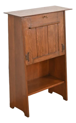 Gustav Stickley Antique Mission Oak Arts & Crafts Drop Front Secretary Desk, Circa 1900