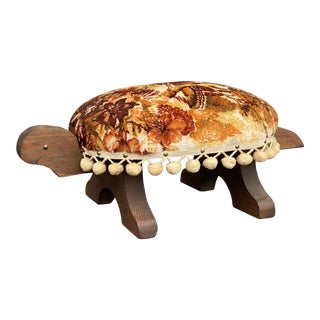 Vintage Turtle Foot Stool For Sale