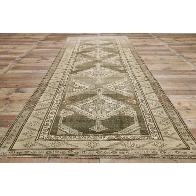 Textile Antique Turkish Malayer Rug Runner - 04'02 X 12'02 For Sale - Image 7 of 8