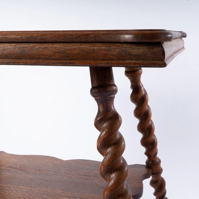 Brown Antique Oak Ball and Claw Foot Table-Circa 1900 For Sale - Image 8 of 9