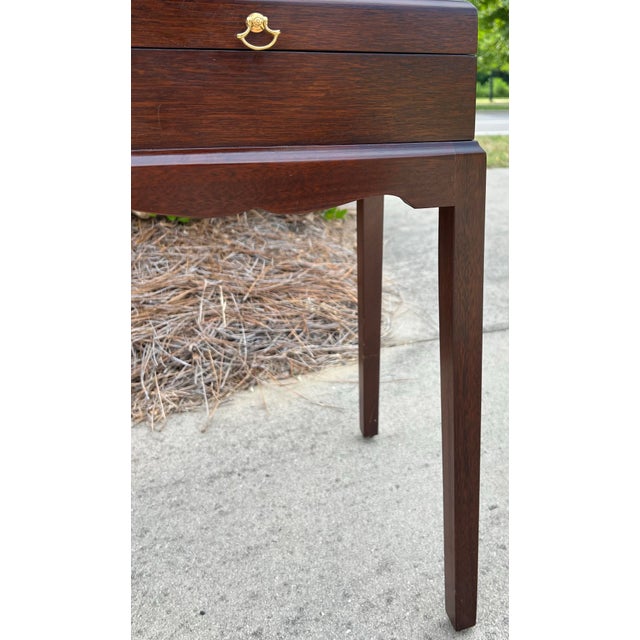 Inlaid Mahogany Regency Style Box Table For Sale - Image 9 of 10