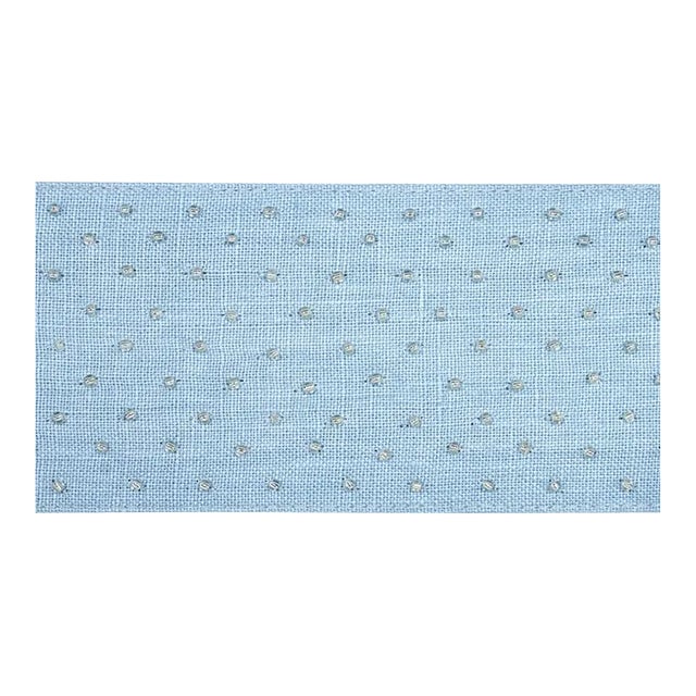 Sample - Schumacher Northern Lights Beaded Tape in Sky For Sale