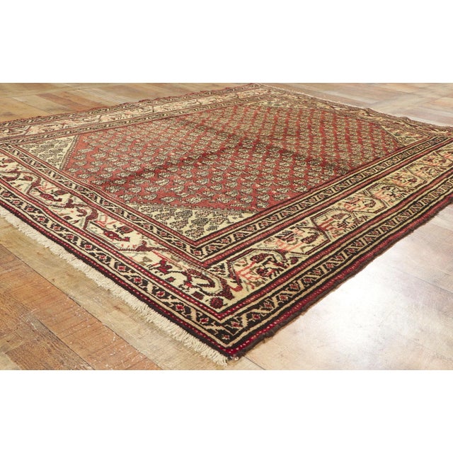 Textile Vintage Persian Hamadan Rug - 05'02 x 06'08 For Sale - Image 7 of 10