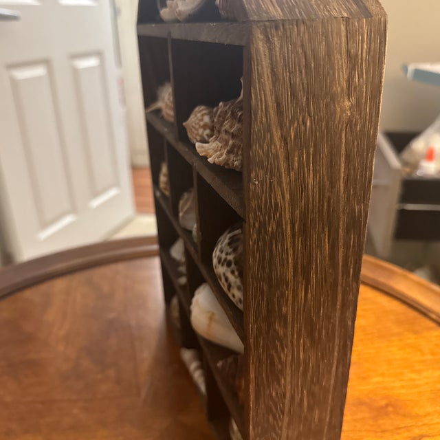 Whimsical House-Shaped Wooden Curio Cabinet With Curated Seashell & Starfish Collection For Sale In Minneapolis - Image 6 of 10