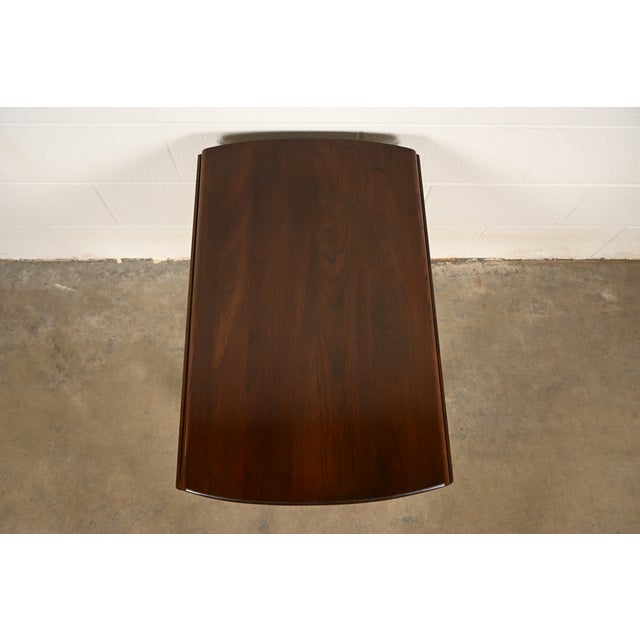 Ethan Allen Georgian Cherry Wood Drop Leaf Pembroke Side Table, Circa 1970s For Sale - Image 10 of 16