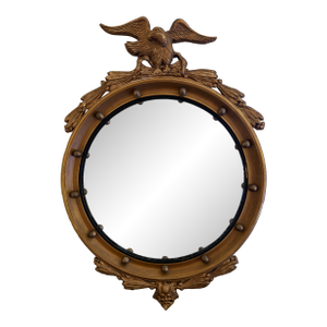 American Federal Giltwood Eagle Bullseye Convex Mirror