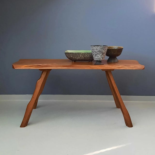 Mid-Century Modern Tree Slab Coffee Table in Wood, 1960s For Sale - Image 3 of 7
