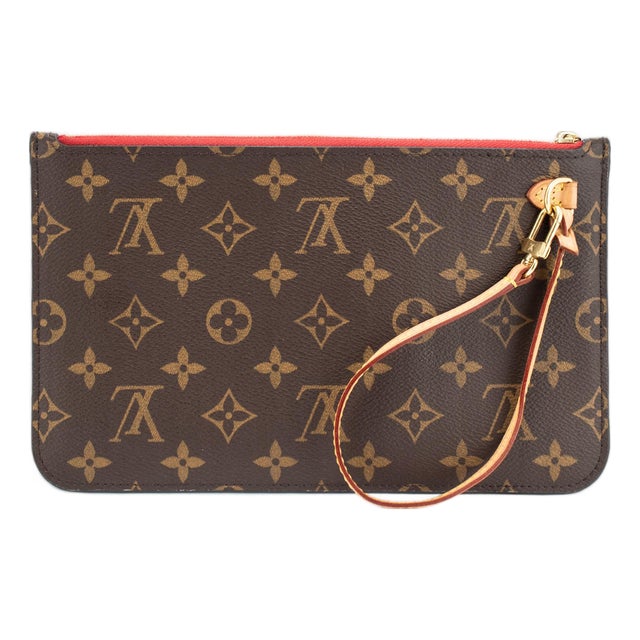 Louis Vuitton Monogram Canvas Neverfull Pochette Wristlet Clutch Bag For Sale