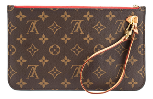 Louis Vuitton Monogram Canvas Neverfull Pochette Wristlet Clutch Bag